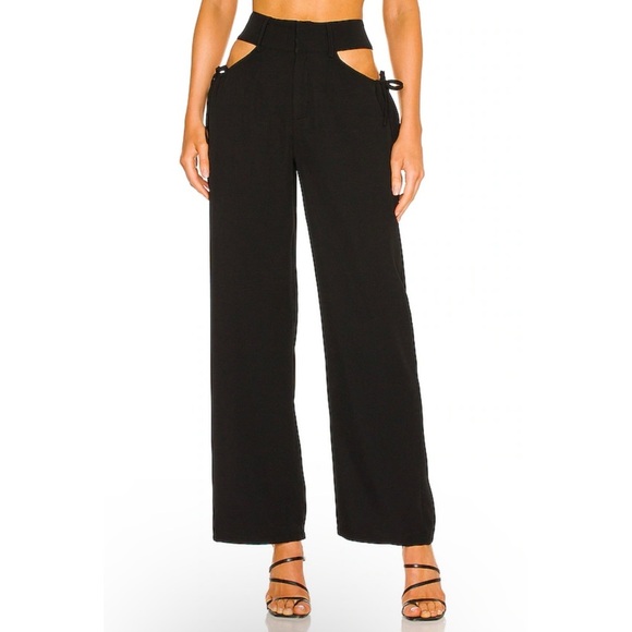 SUPERDOWN Benny Cut Out Pants in Black EUC - Picture 1 of 8